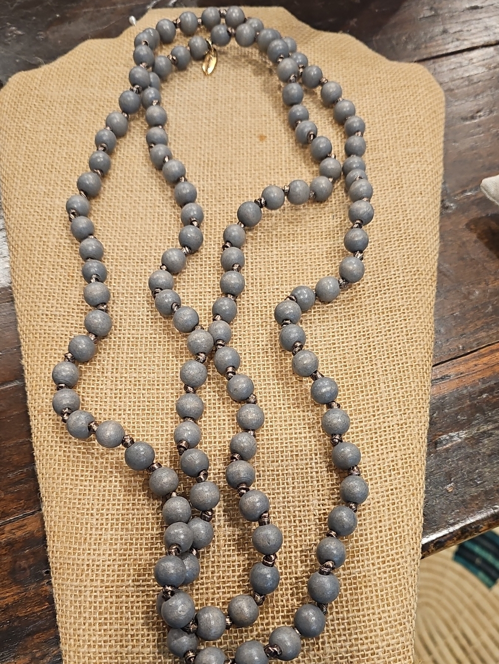 New Plunder Gray Bead Necklace